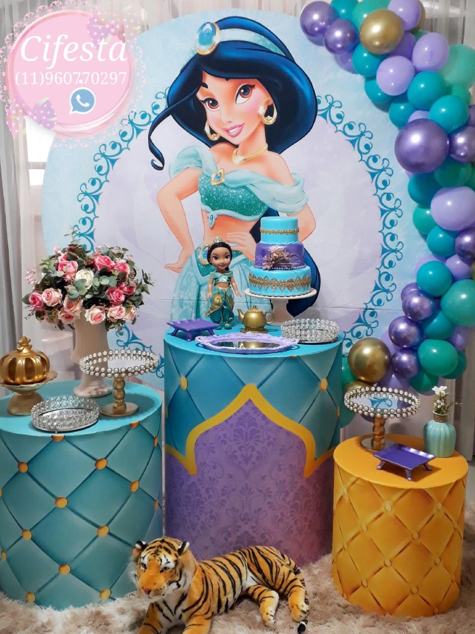 Decoração Festa Aladdin e Jasmine