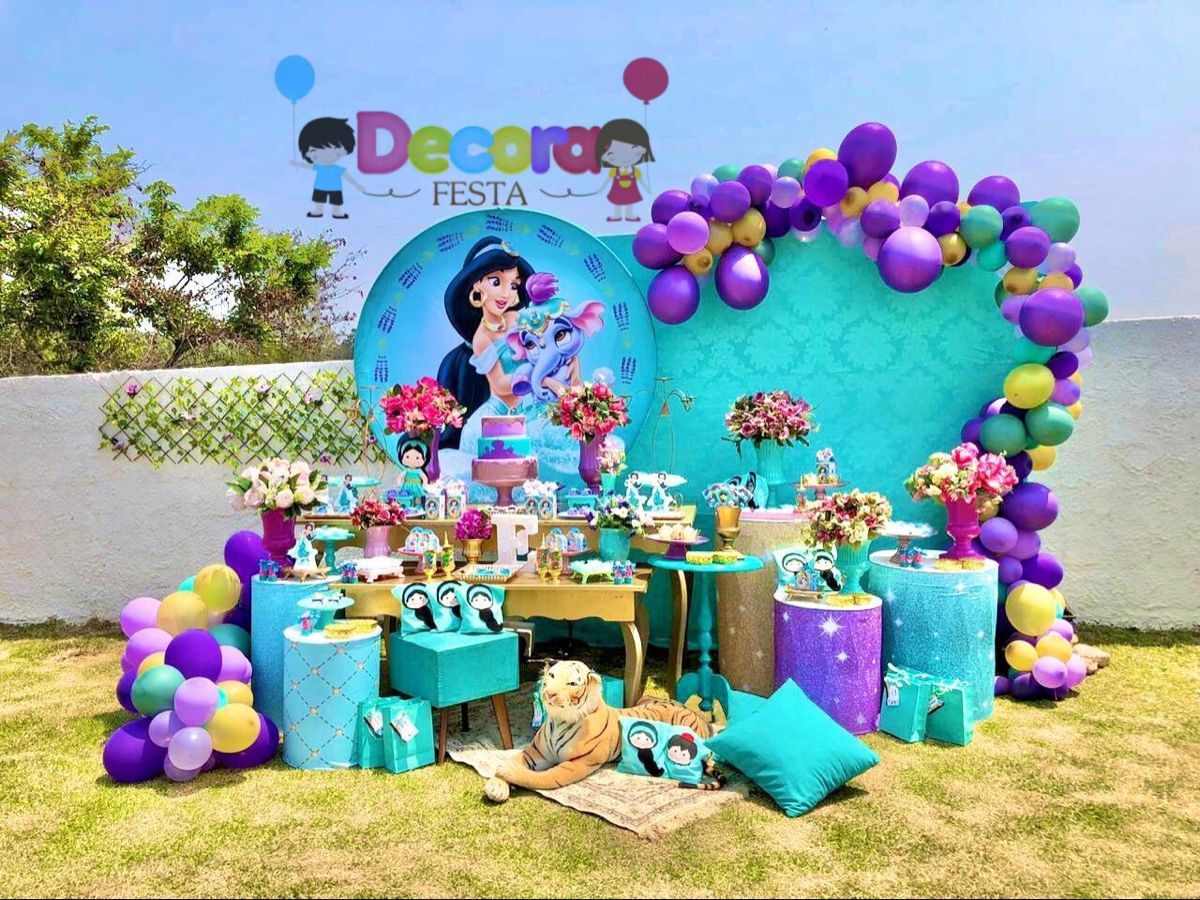 Decoração Festa Aladdin e Jasmine