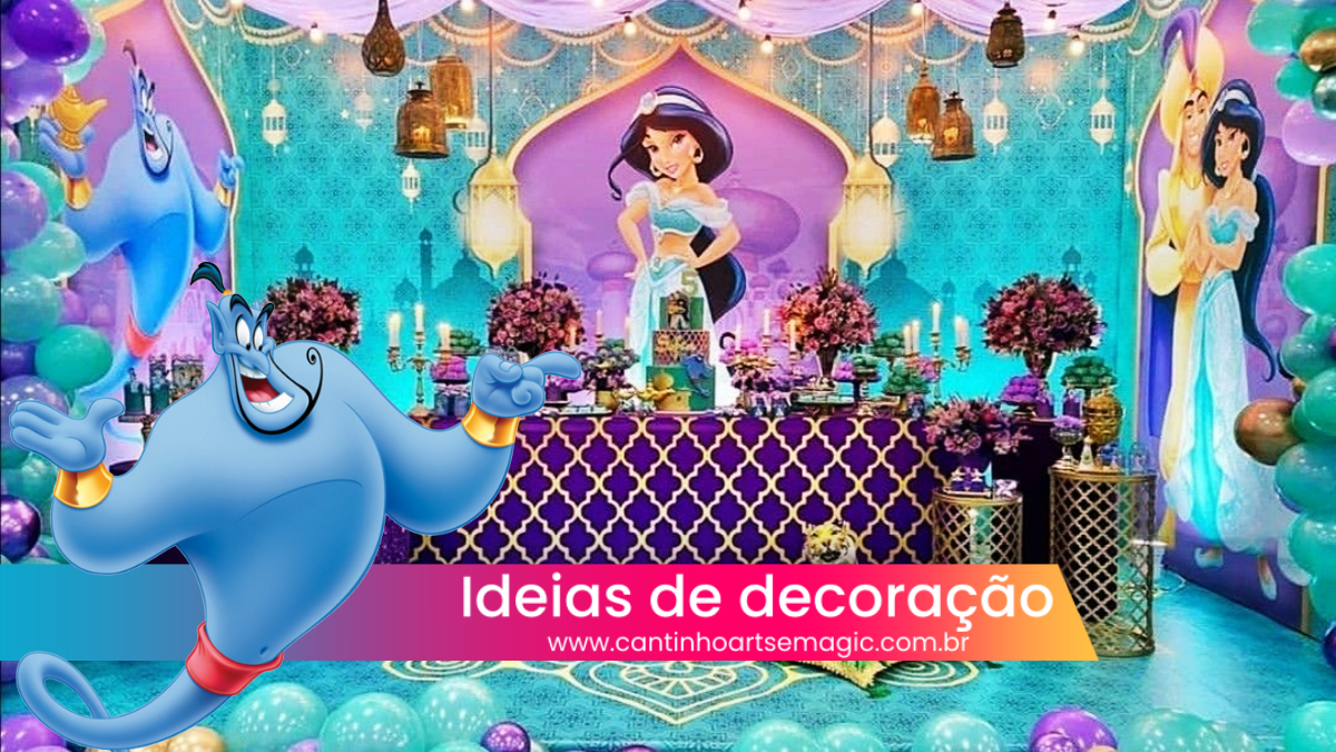 Decoração Festa Aladdin e Jasmine