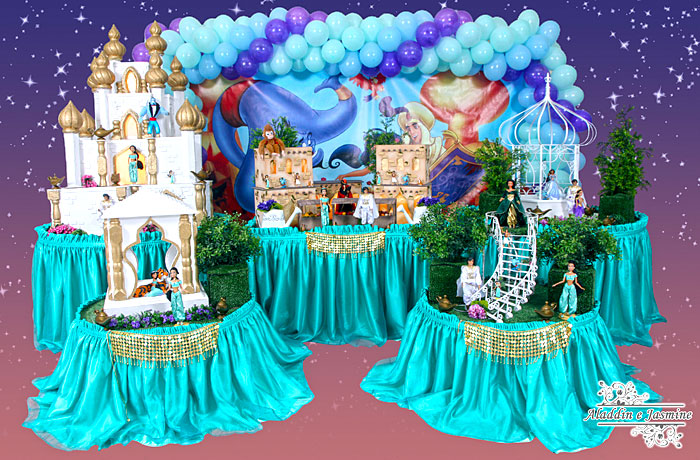 Decoração Festa Aladdin e Jasmine