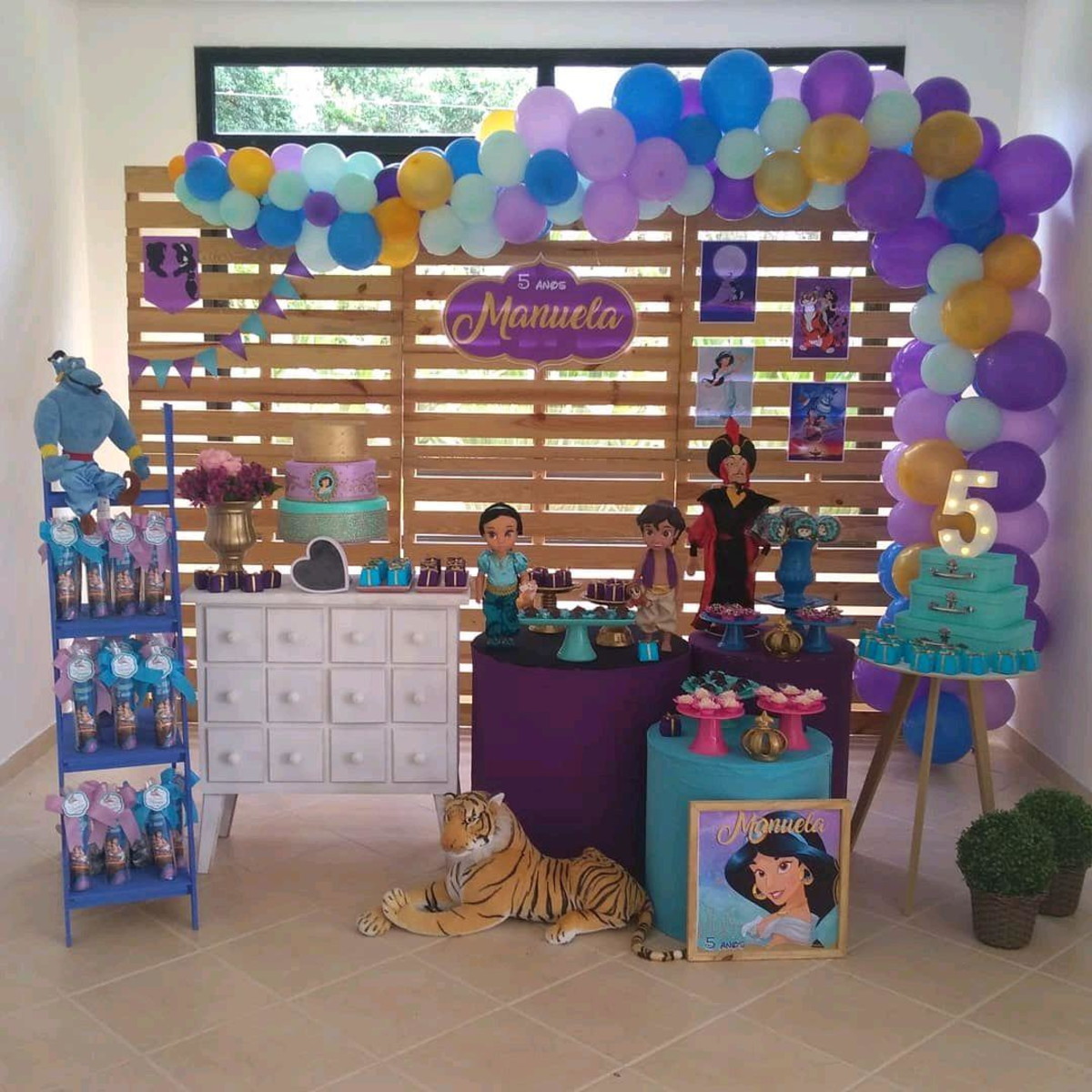 Decoração Festa Aladdin e Jasmine