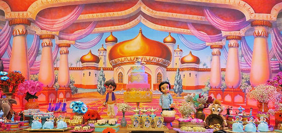 Decoração Festa Aladdin e Jasmine