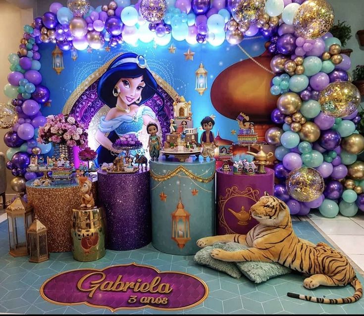 Decoração Festa Aladdin e Jasmine