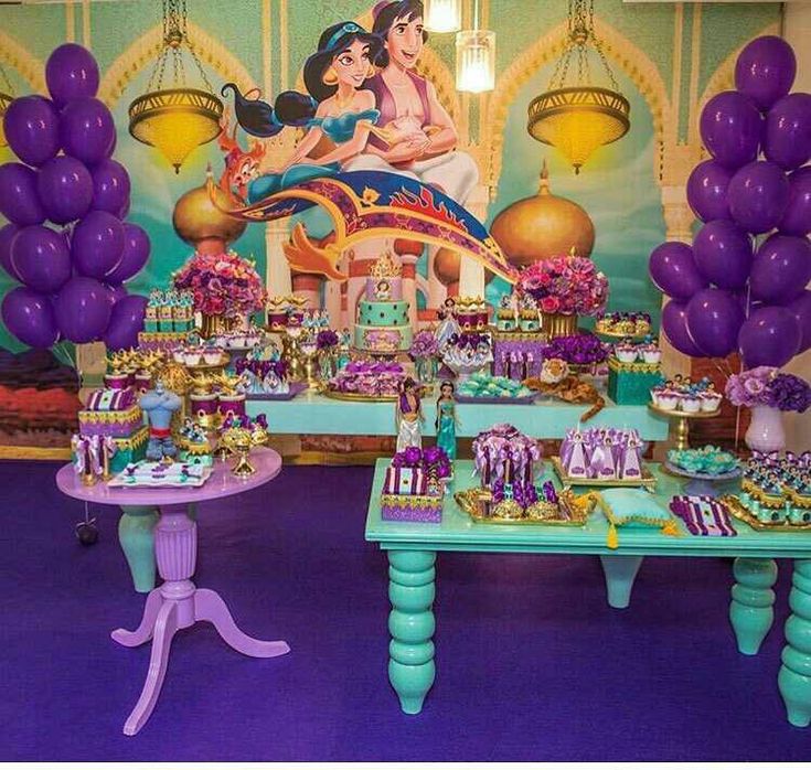 Decoração Festa Aladdin e Jasmine