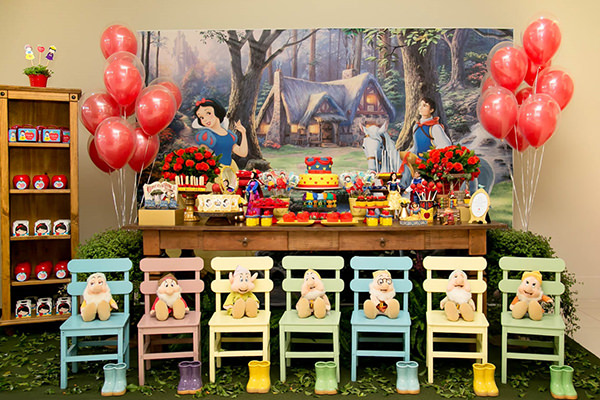 Decoração Festa Branca de Neve