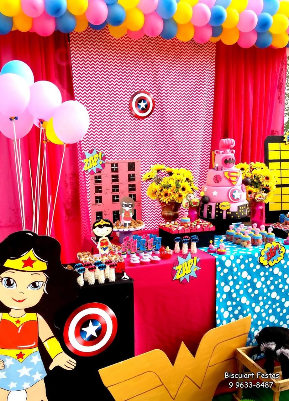 Decoração Festa Super Heroínas