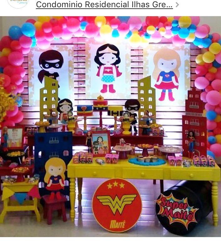 Decoração Festa Super Heroínas