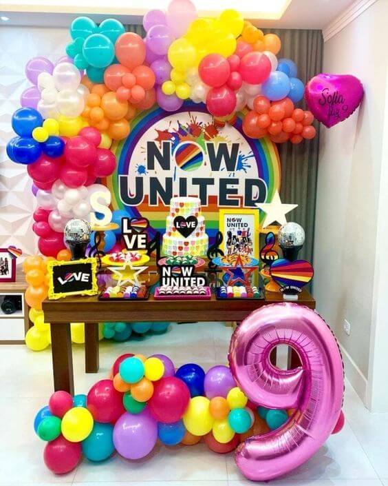 Decoração Festa Now United