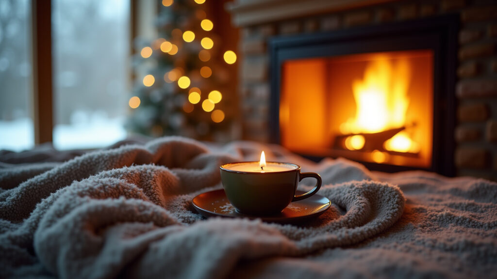 Inverno no Brasil: lareira, cobertor e chocolate quente.