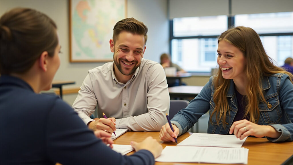 Student sharing positive experiences with their teacher, classroom setting, 8K quality, lifestyle Aluno compartilhando experiências positivas com o professor.