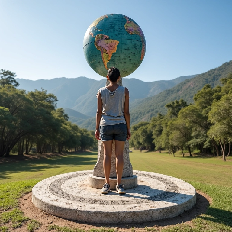 Monumento da Linha do Equador no Amapá.