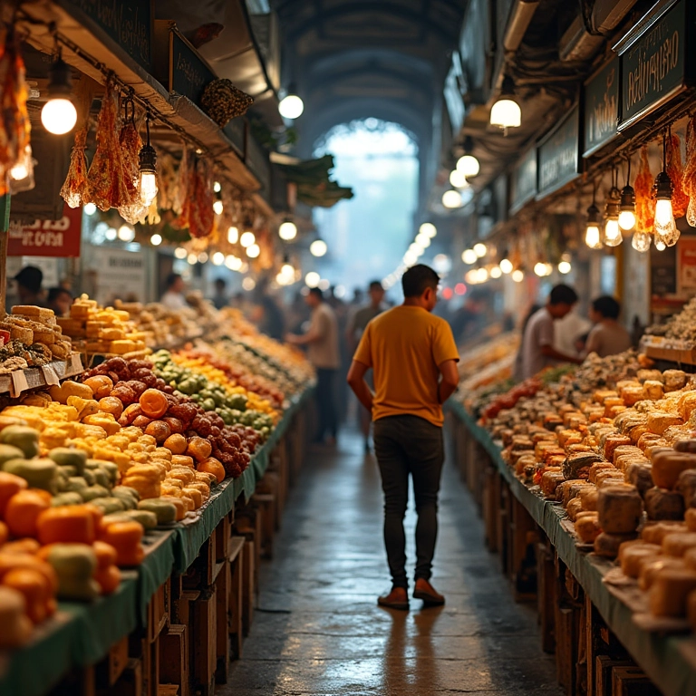 Movimentado Mercado Central de Belo Horizonte, repleto de produtos locais e artesanato.