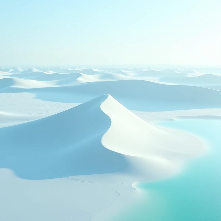 Vista aérea dos Lençóis Maranhenses, Maranhão.