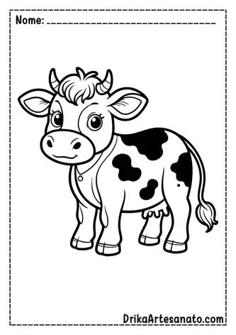 50 Desenhos de Vaca para Colorir Grátis ...