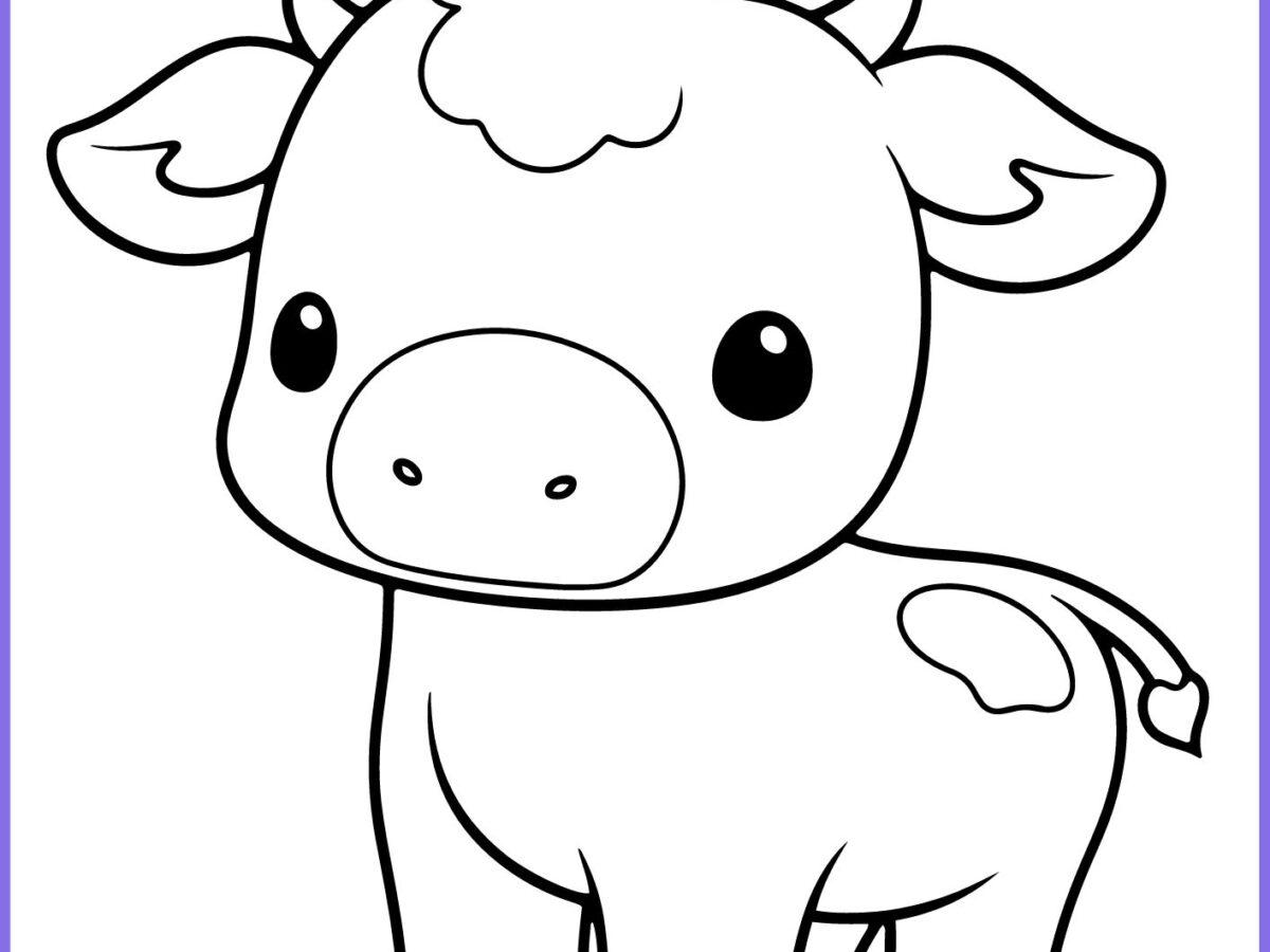 Desenho de Vaca para Colorir e Imprimir