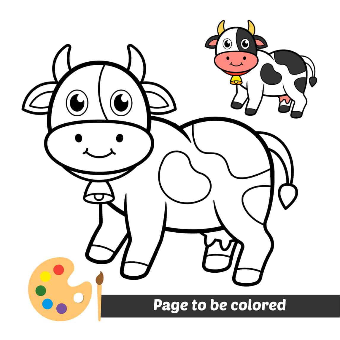 Vaca para colorir - Blog Ana Giovanna