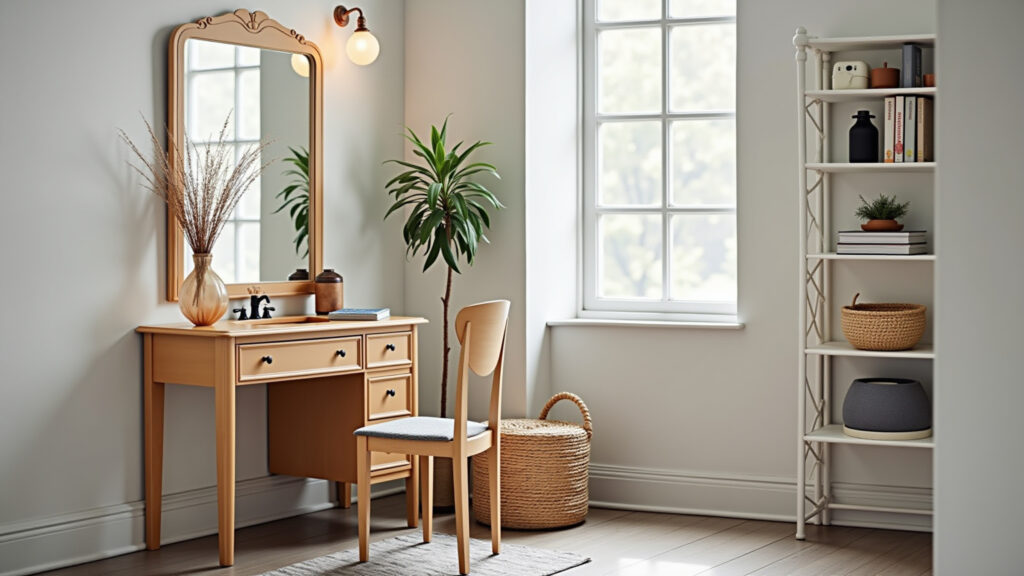 Penteadeira barata encontrada em brechó.