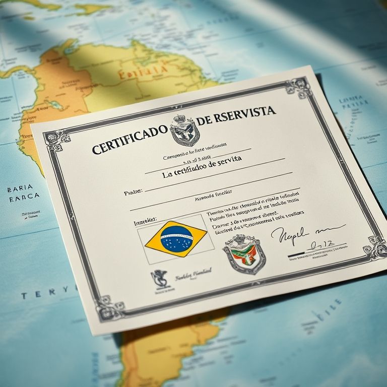 Certificado de reservista para homens no passaporte.