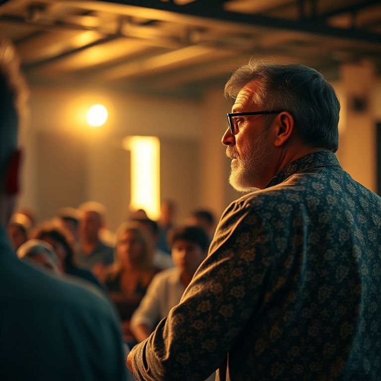 Contadora de histórias cativando o público em cenário brasileiro.