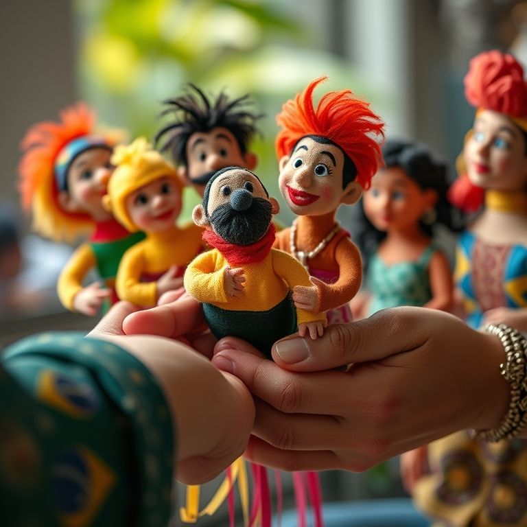 Criação de personagens para teatro de fantoches.