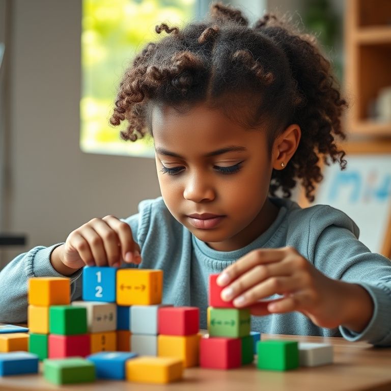 Estudante brasileira usando tentativa e erro para encontrar divisores.
