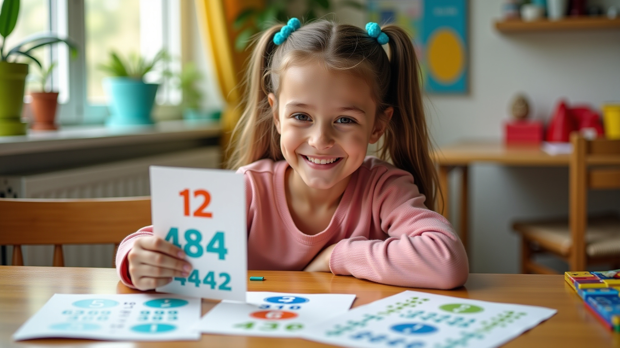 Mulher aprendendo tabuada de forma divertida com jogos.
