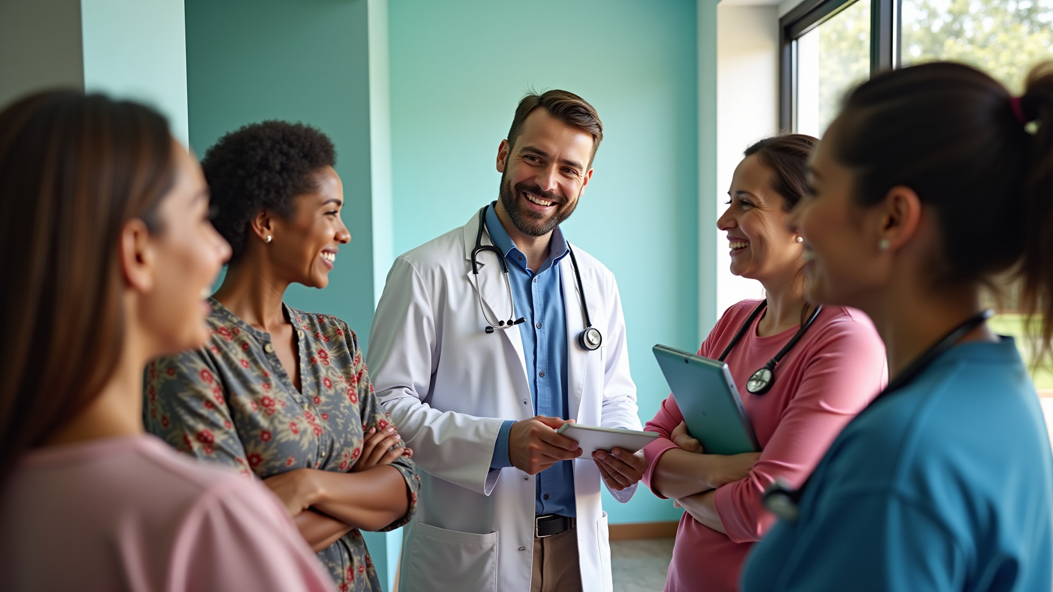 Médico ensinando vocabulário de saúde em inglês para brasileiros.