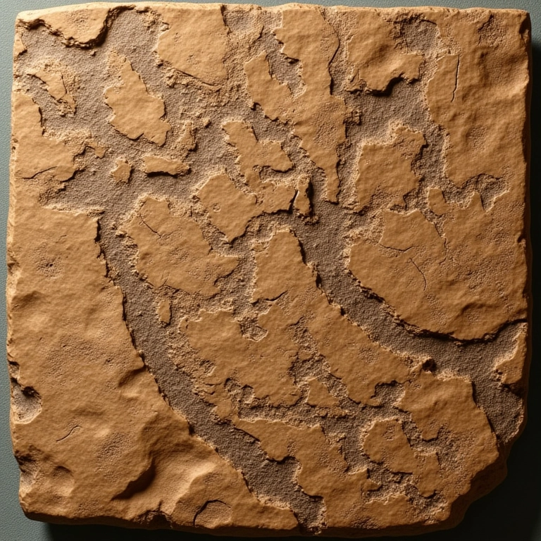 Mapa da Mesopotâmia com escrita cuneiforme em tablete de argila.