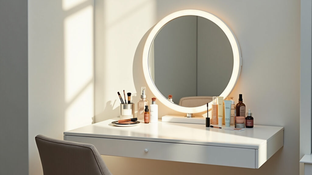 Penteadeira moderna com design minimalista.