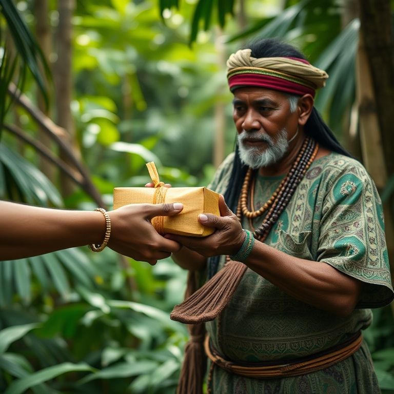 Relação desigual de troca entre indígenas e portugueses.