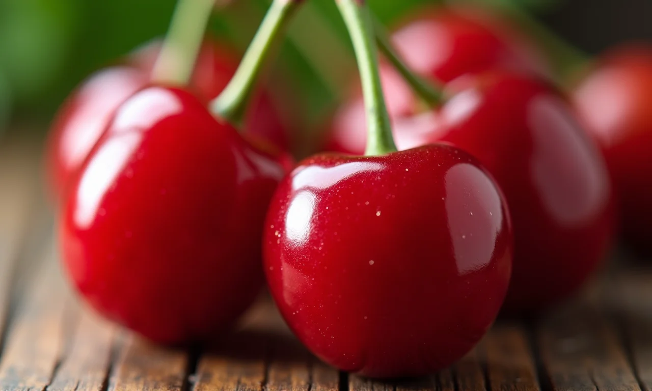 Acerolas frescas, a campeã em vitamina C.