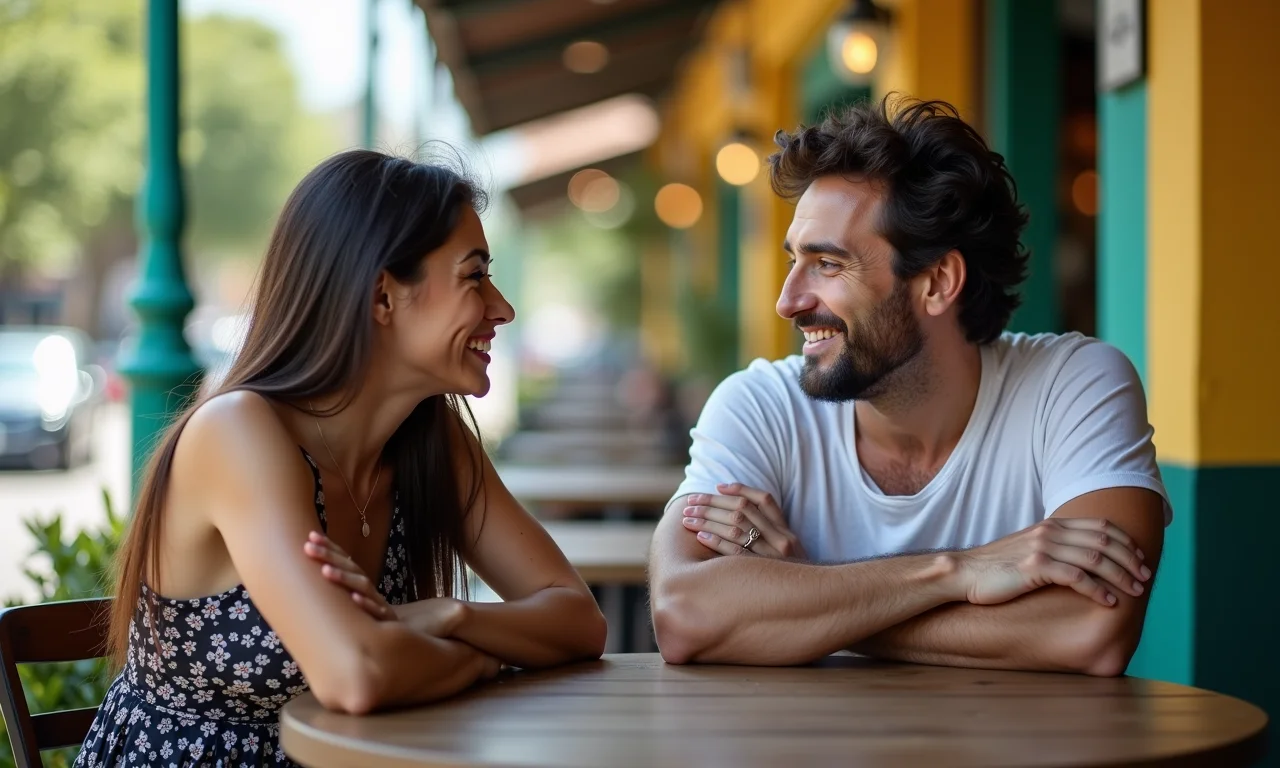 Amigos conversando em inglês em Salvador, nível B1.