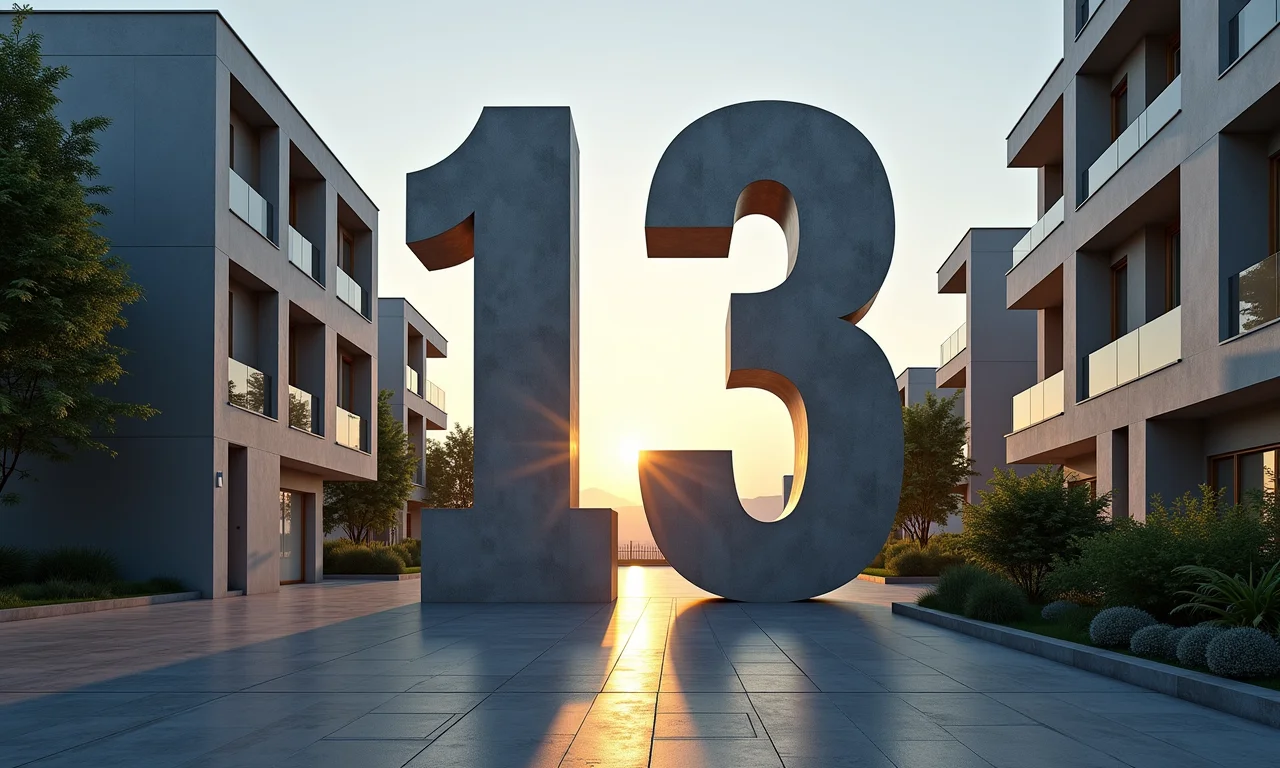 Aplicações dos divisores em arquitetura, matemática e arte com o número 13.