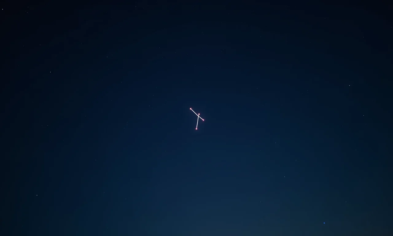 Constelação do Cruzeiro do Sul brilhando intensamente no céu noturno.