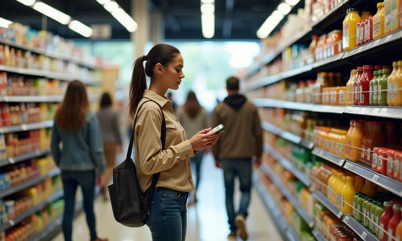 Consumidores brasileiros escolhendo produtos em supermercado, representando o papel do mercado.