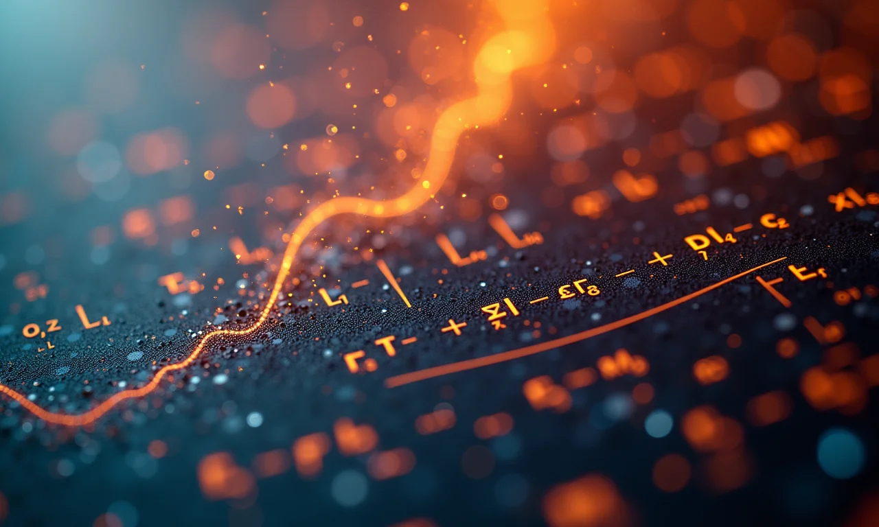 Contribuições matemáticas de Ramanujan representadas visualmente.