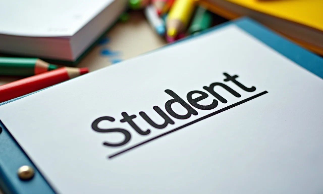 Detalhe de um arquivo de aluno com identificação clara e organizada.