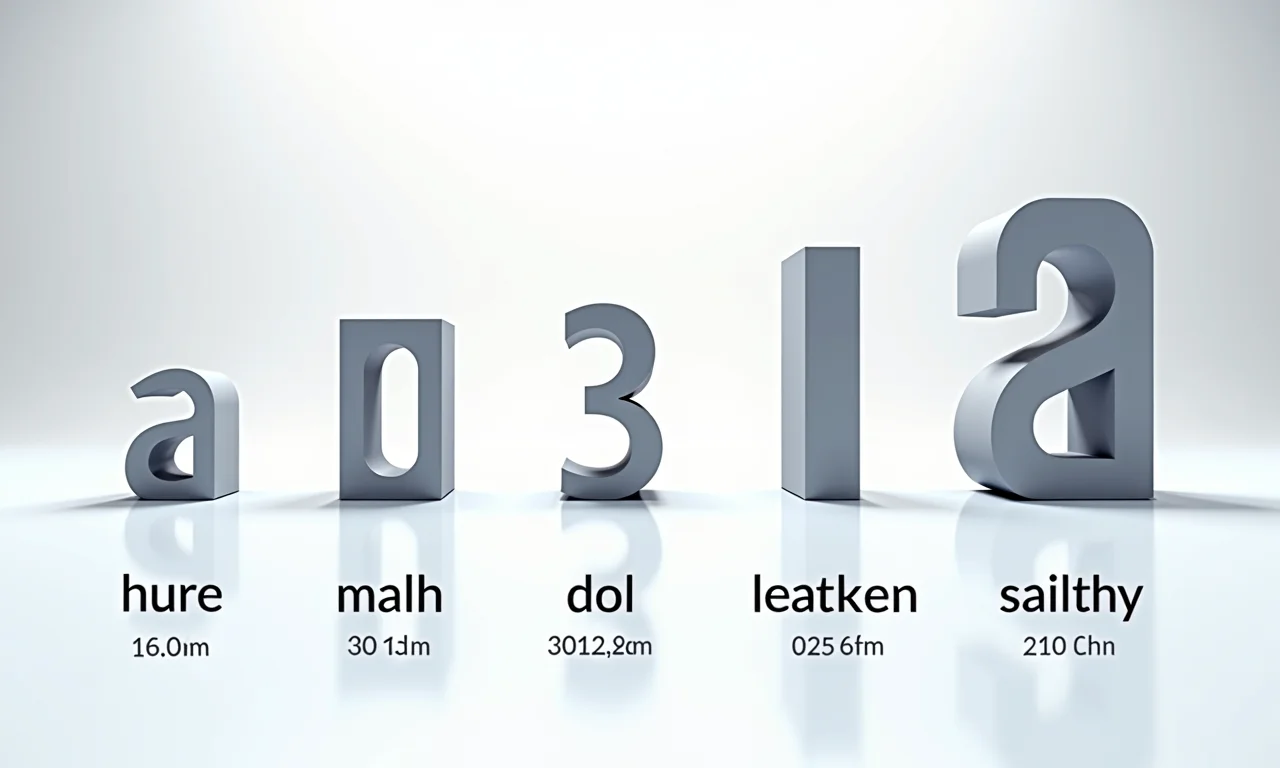 Display digital moderno mostrando a evolução de uma letra fenícia em seu equivalente moderno em várias línguas.