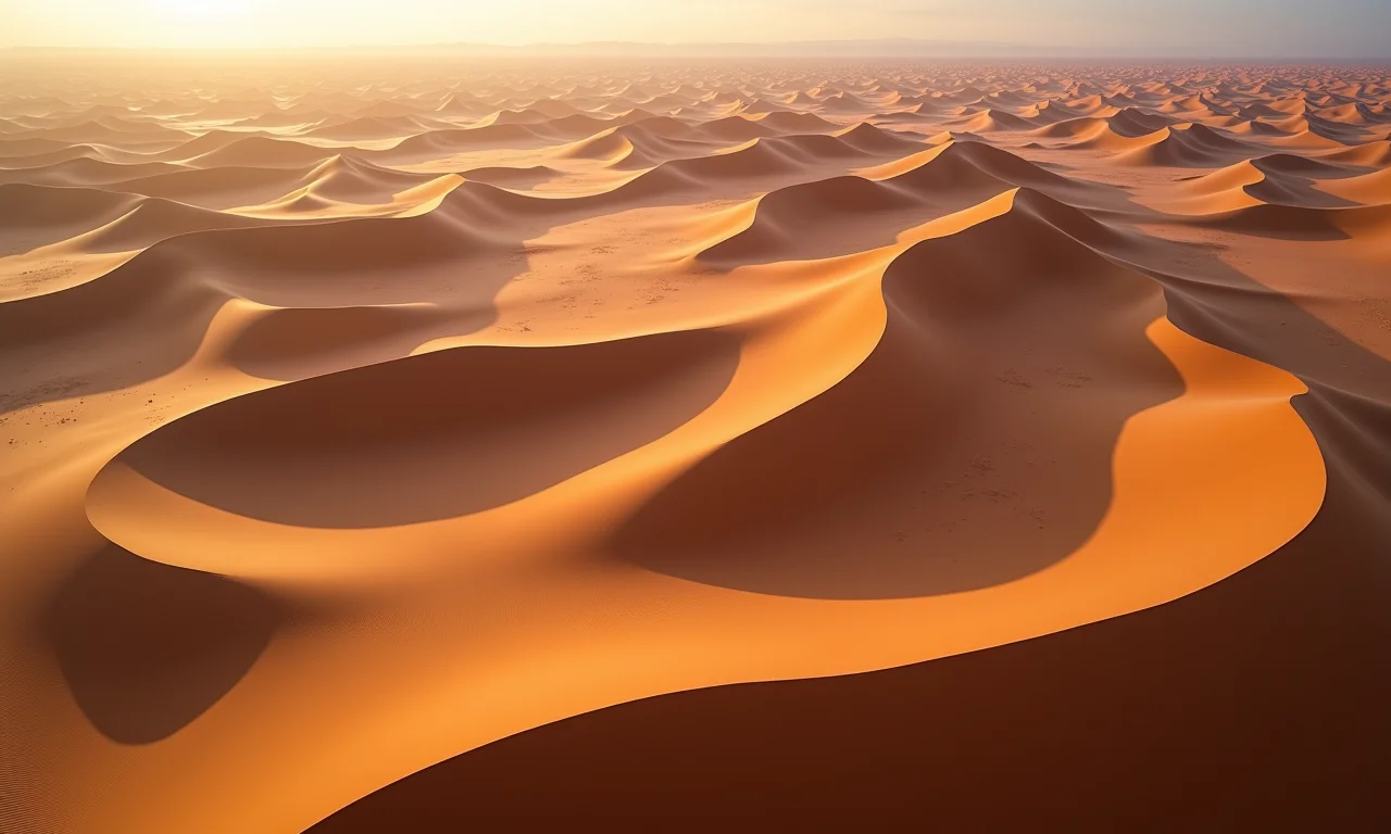 Dunas barcanas em forma de meia-lua.