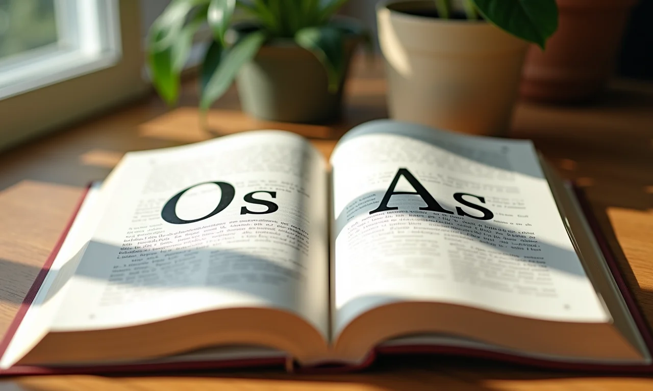 Exemplos do uso de 'Os' e 'As' em frases dentro de um livro aberto.