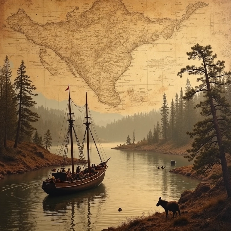 Exploradores russos nos primórdios da expansão territorial.