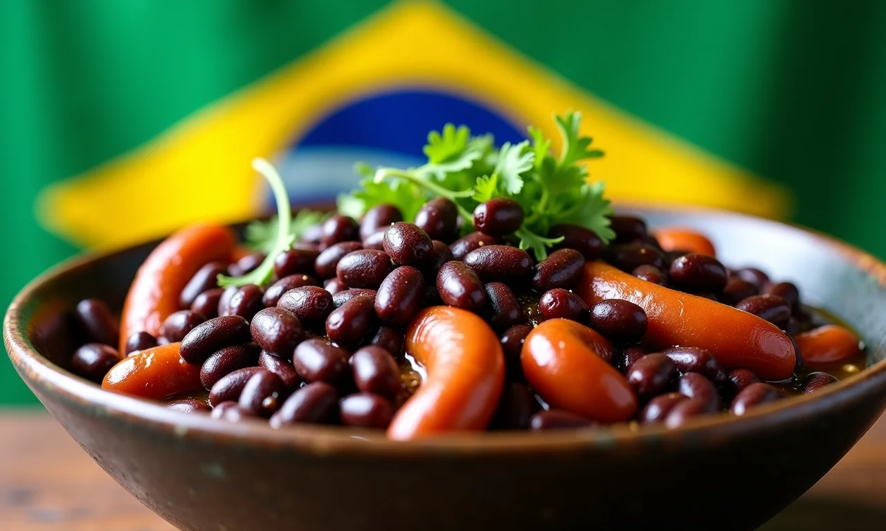 Feijoada, um prato brasileiro rico em leguminosas e ferro.