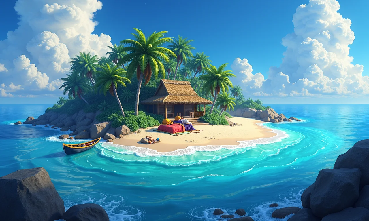 Ilha onírica do arco Ocean's Dream de One Piece.