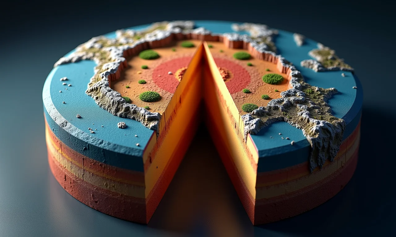 Ilustração das placas tectônicas que formam a litosfera terrestre.