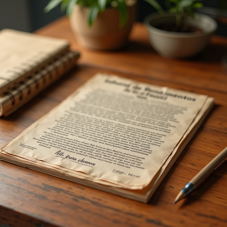 Informe de Rendimentos sobre a mesa pronto para ser utilizado na declaração.