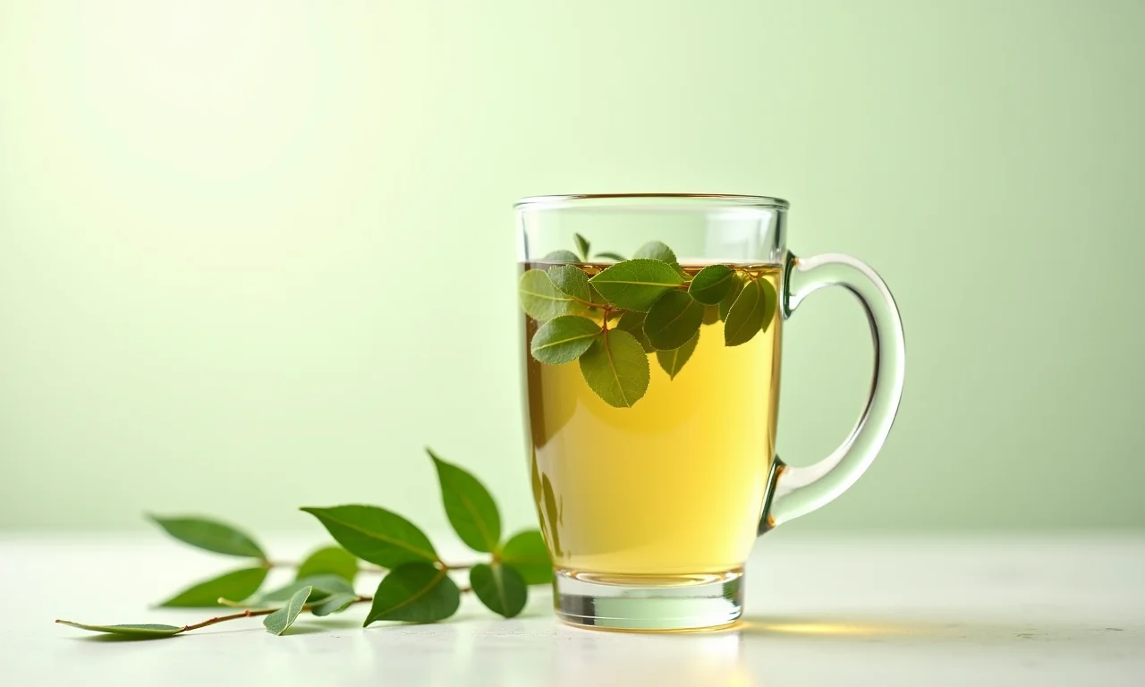 Infusão de folhas de louro com propriedades anti-inflamatórias.