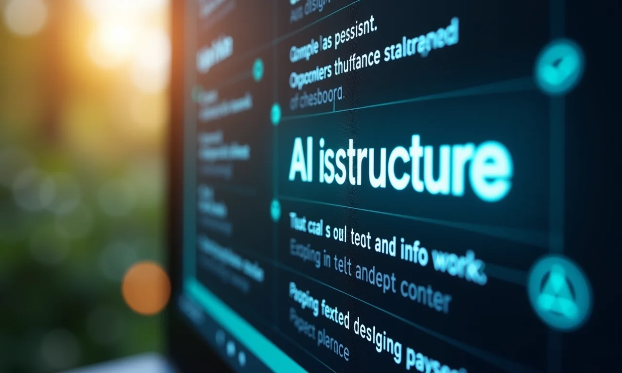 Interface de plataforma de IA mostrando opções de estruturação de texto.