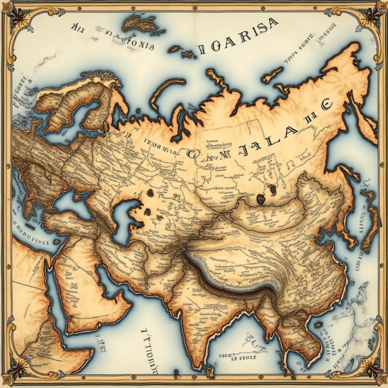 Mapa do Império Russo mostrando expansão para sul e oeste.