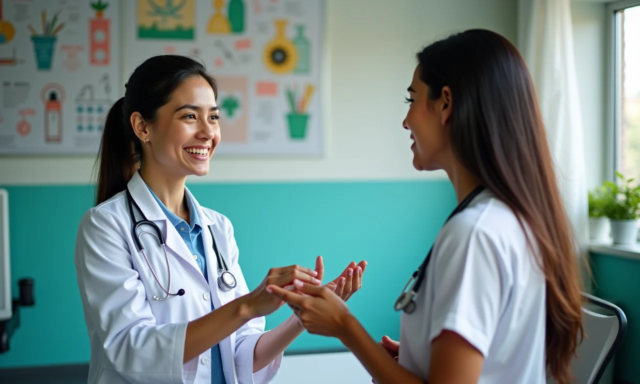 Médico consultando doador sobre boas condições de saúde.