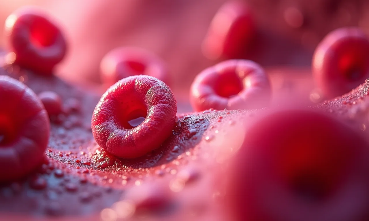 Plaquetas atuando na coagulação sanguínea e formação de coágulo.